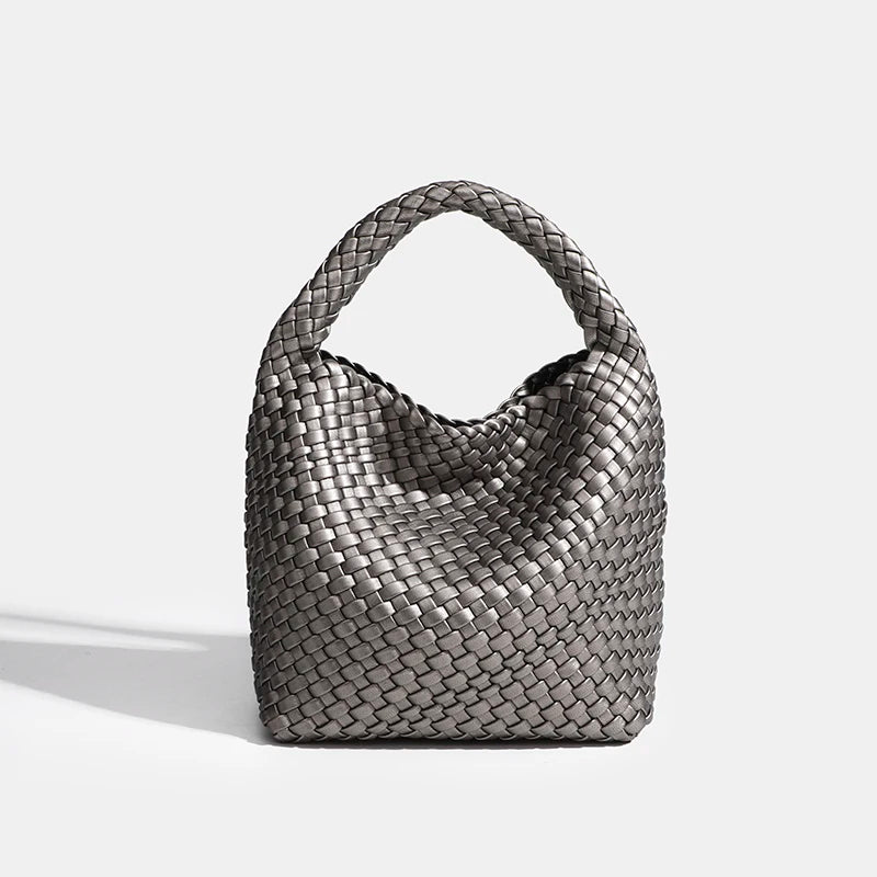 Designer bag Luxury 2025 woman bag Brand New Product PU Small size hand-woven bucket bag High quality Women's handbag