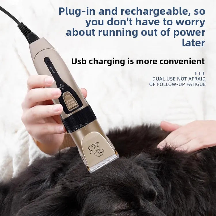 Pet Hair Clipper, Dog Grooming Shaver, Electric Pet Trimmer, Professional Pet Grooming Kit for Dogs & Cats