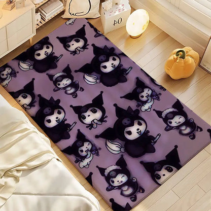 Cute Cartoon-K-Kuromi-S Kawaii Floor Mat Bathroom Absorbent Mat Simple Door Dirt-resistant Mat Home Kitchen Mat Foot Mat Entry