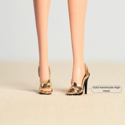 Shoes Accessories Handmade Shoes Exquisite 1/6 Supermodel High Heels Boots Accessories