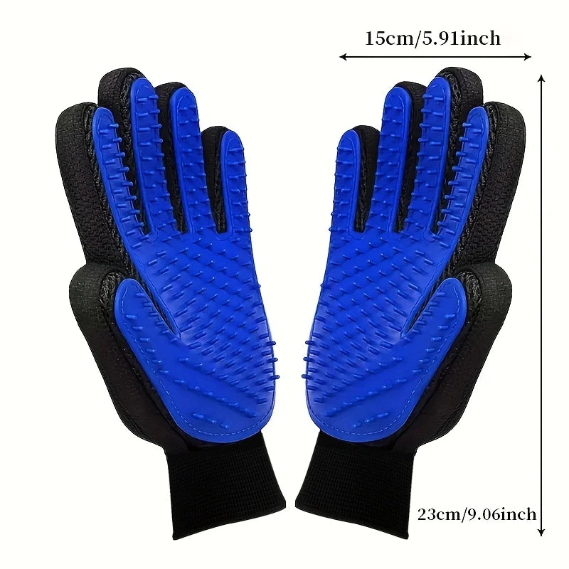 2Pcs Pet Grooming Gloves,Deshedding and Massaging Grooming Gloves,Removing Fur,Deshedding Glove Brush,Suitable for Dogs and Cats