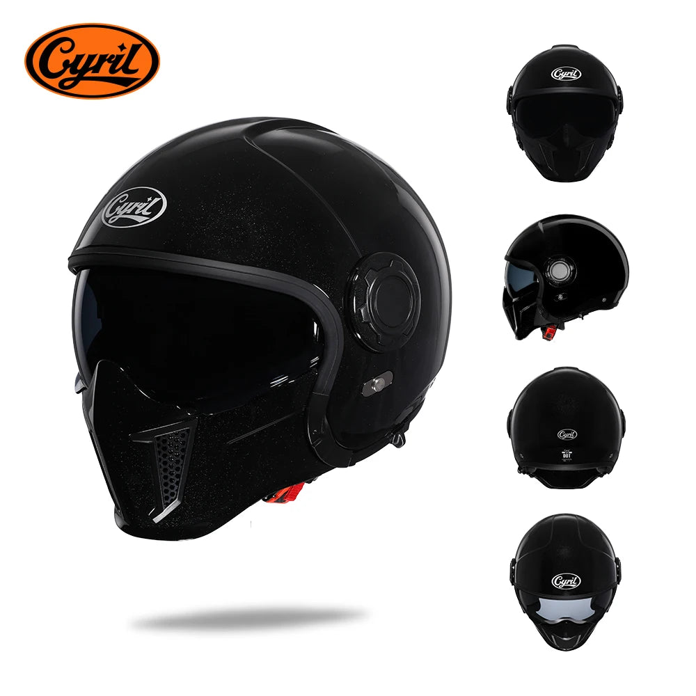 Helmets For Motorcycles Safety DOT ECE Certified 3/4 Open Face Helmets Motorcycle Modular Full Men Women Motorcycle Helmet Cyril