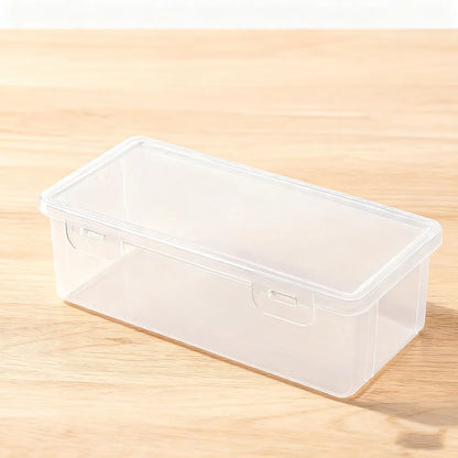 The white plastic storage box is tightly sealed, lightweight and durable, and is a multifunctional home storage tool.