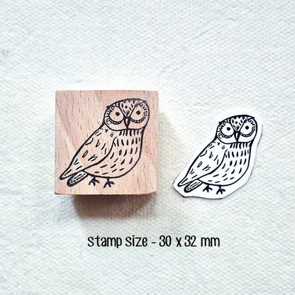 Stamp Scrapbooking Night Owl Journaling Supplies Kawaii Stationary Birds Wooden Stamps