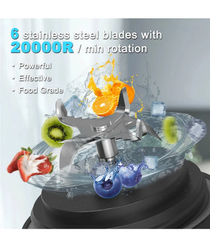 Portable Blender Electric Juicer 600ML Fruit Mixers 4000mAh USB Rechargeable Smoothie Mini Blender Multifunction Juice Maker