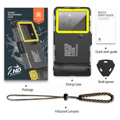 Multi-functional, durable, waterproof, 15m/50ft, universal 6.9 inch waterproof phone case, IP68, professional diving photography