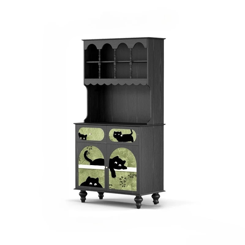 Shelves Dining Cabinet Standing Organizer Door Tall Living Room Cabinet Black Entryway Meuble De Rangements Home Accessories