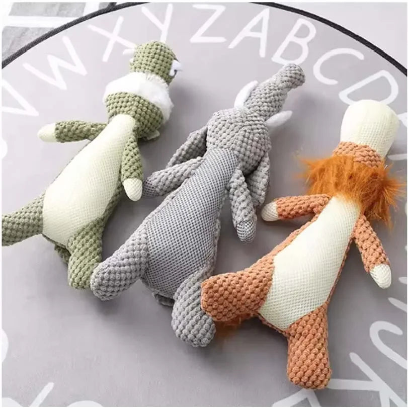 2025 Pet Dog Toys for Large Dogs Cute Plush Squeak Fleece Durable Chewing Cute Soft Pet Molar Toys Dogs Accessories 100K+ simila