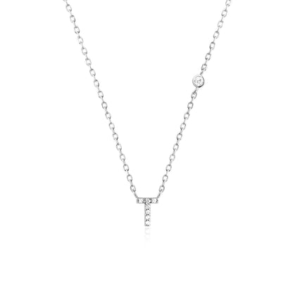 VEWANT New 925 Sterling Silver Monogram Initial Letter A M Pendant Long Chain Necklace Crystal Fine Jewelry Luxury Fine Jewelry
