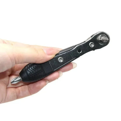 Screwdriver for Narrow Small Space Gap L-shaped Mini 36-tooth Ratchet Two-way Screwdriver Turning Right Angle