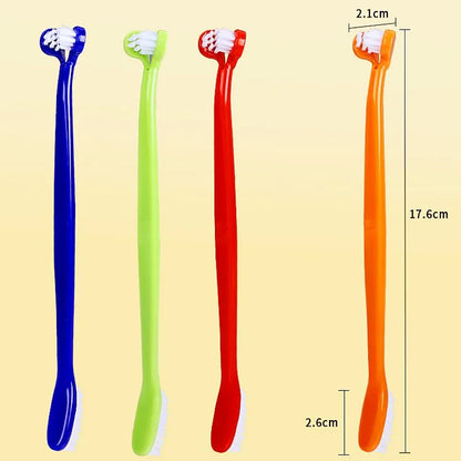Dog Toothbrush Double-head Dogs Toothbrushes Oral Care Dog Teeth Cleaning Small Pet Mouth Cleaning Cat Toothbrush Pet Products