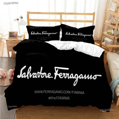 Fshion Luxury Brand Casal All Season Duvet Cover Comforter Bedding Set Soft Quilt Cover and Pillowcases Single/Double/Queen/King
