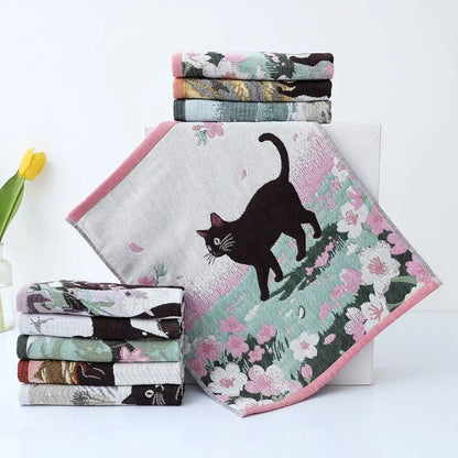 New 34x40cm Large Hand Towel Quick Dry Decorative Kitchen Towel 4 Layer Cotton Gauze Tea Towel Home Restaurant