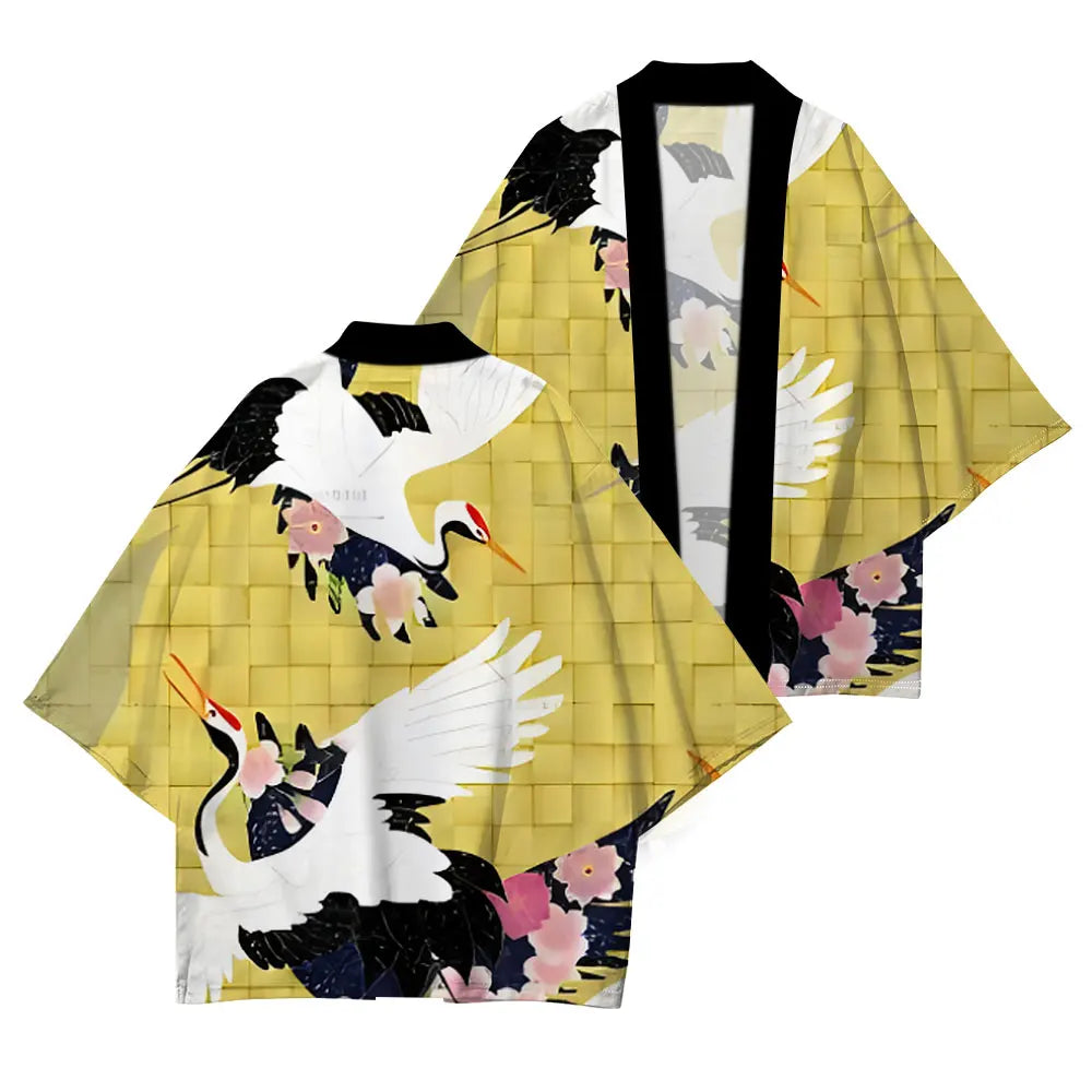Casual Japanese Kimono Japanese Traditional Clothing Simple Printing Process Loose Comfortable High Quality Cardigan Half Sleeve