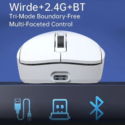 KEBIDUMEI Tri-Mode Bluetooth Mouse 800-8000 DPI Gaming Mouse 2.4G Wireless Mouse Wired Mouse Rechargeable Silent Mice for Laptop