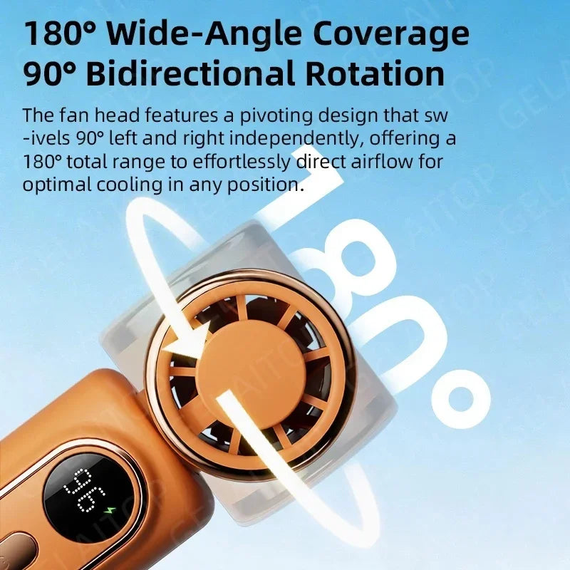 Portable Handheld Fan Mini Clip Fan Umbrella Holder Function Rotatable USB Charging Compact Personal Cooling Fan Outdoor Camping