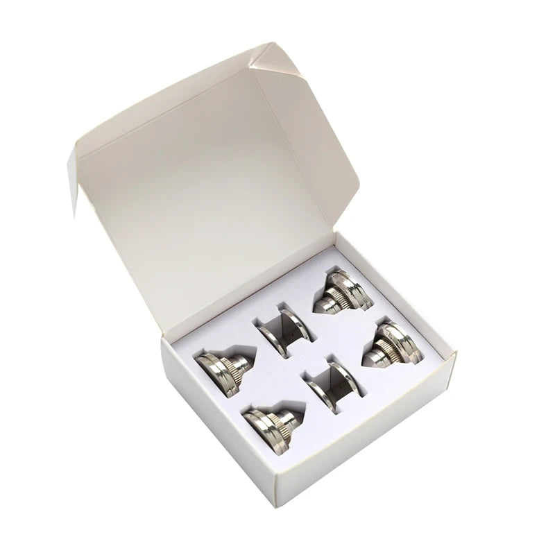 4 PCS 30*27mm speakers Stand Feet Foot Pad Pure copper silver loudspeaker box Spikes Cone Floor Foot Nail M28*26