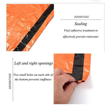 Outdoor Waterproof Sleeping Bag Portable Emergency Survival Sleeping Bag EDC Camping Equipment Aluminum Film Insulation Blanket