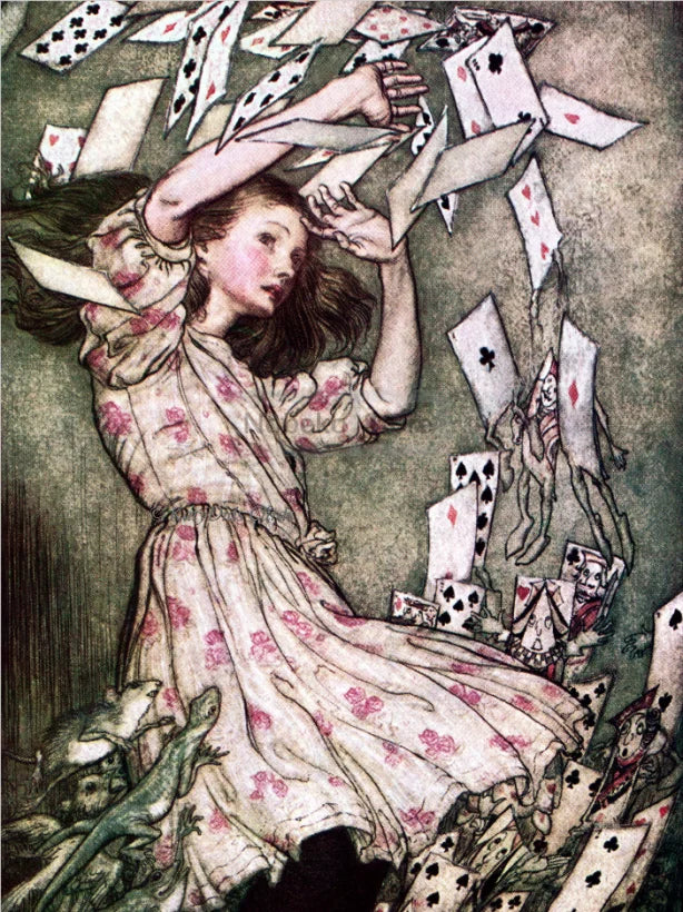 Canvas Painting Wall Art Pictures Home Room Decor Arthur Rackham Artwork Alice in Wonderland Mad Hatter Red Queen Poster Prints