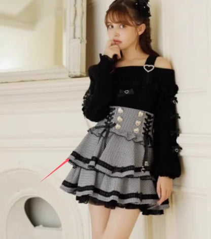 Japanese Classic Cute Bear Knitted Sweater Women's Lolita Girls Long-sleeved Sweater Pullover Autumn and Winter New Liz Sweaters