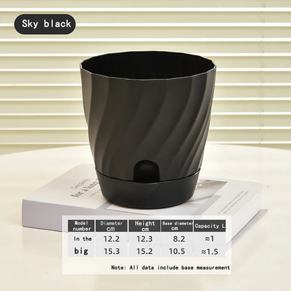 Plastic Flower Pots for Balcony, Simple and Breathable, High-end Planting, Home
