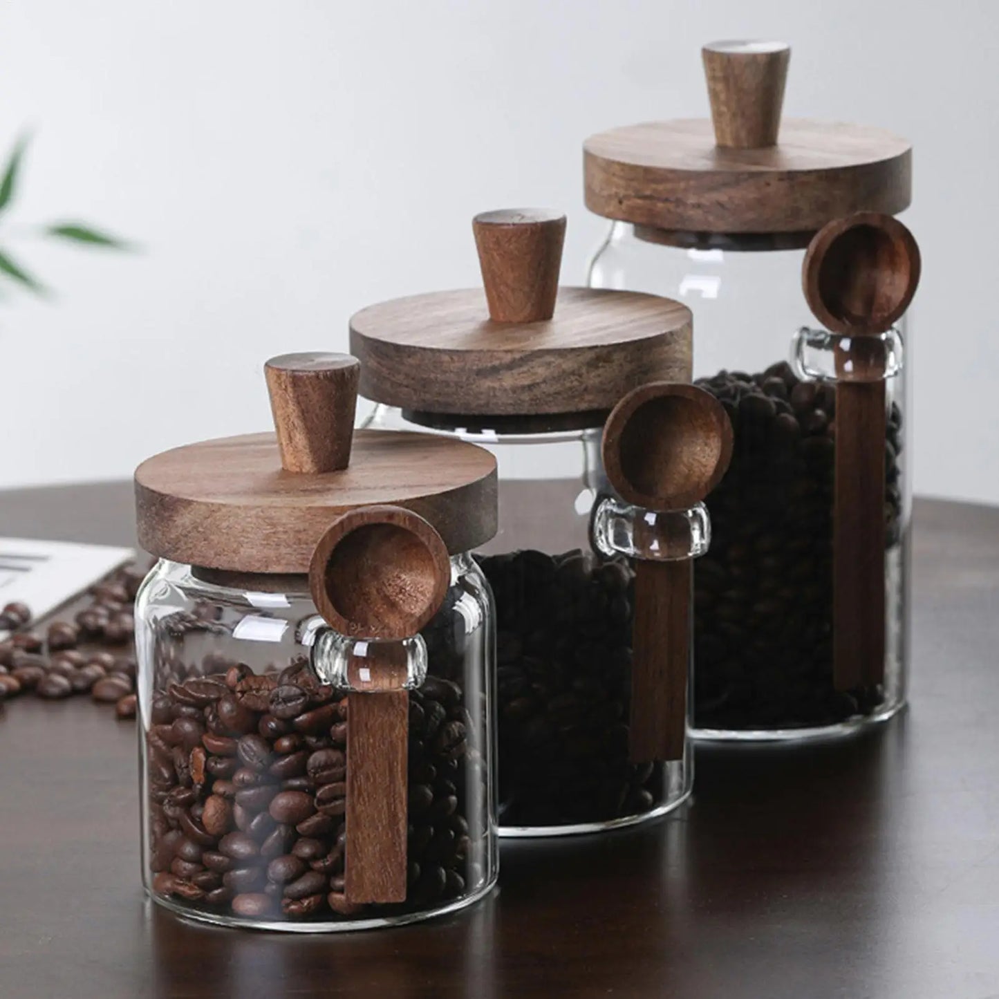 Glass Jars Glass Bottle Coffee Can Snack Storage Jar Glass Airtight Canister Sealed Food Container Ginger Cereal Dispenser
