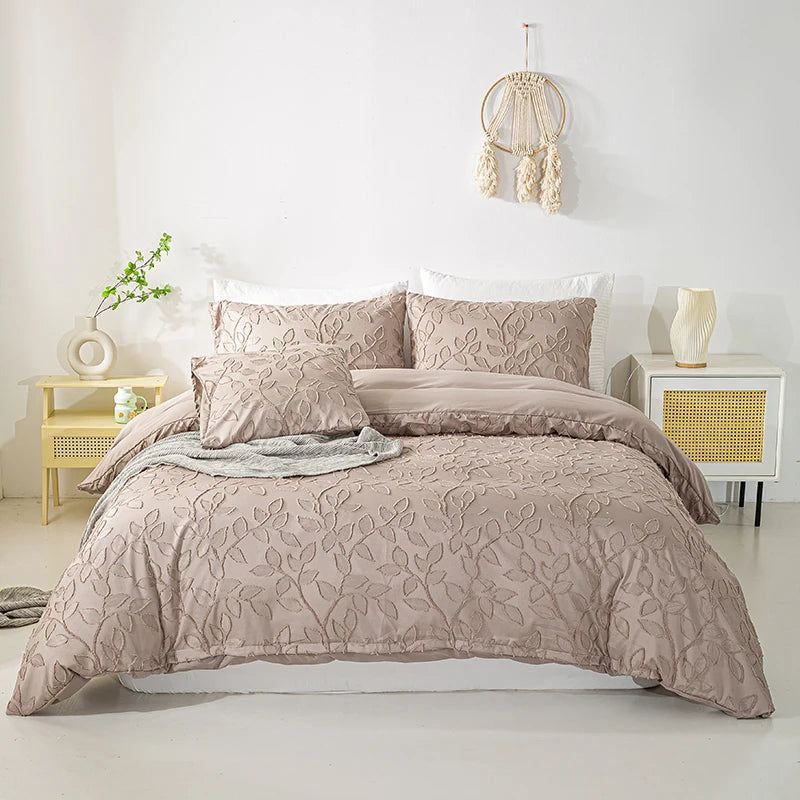 3pcs Cutting Flower Bedding Set with Zip Closure - Polyester, All-Season Comforter Set (Comforter & Pillow Shams Not Included)