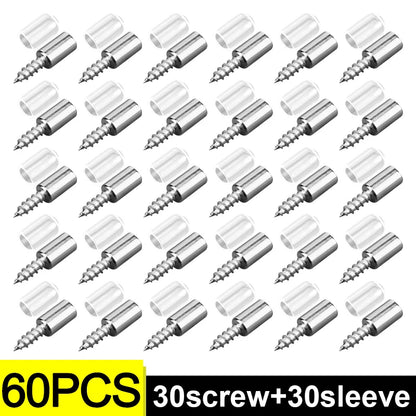 Wholesale Cross Self-tapping Screw with Rubber Sleeve Layer Plate Shelf Holder Wardrobe Septum Brackets Fixed Screws Support Peg