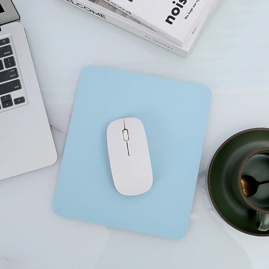 1PC Small PU mouse pad Non-Slip Gaming Desktop Leather Mouse Pad Waterproof Anti-Scratch Easy To Clean Mat For PC Laptop Desktop