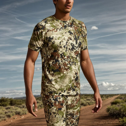 Summer Men's quick-drying printed camo hunting short sleeve T-shirt hunting wear