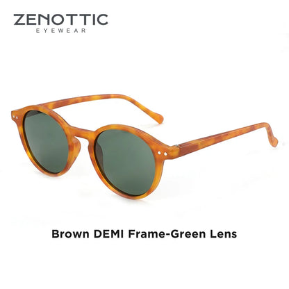 ZENOTTIC Retro Polarized Sunglasses 2026 2025 Men Women Vintage Small Round Frame Sun Glasses Polarized Lens UV400 Goggles Shade