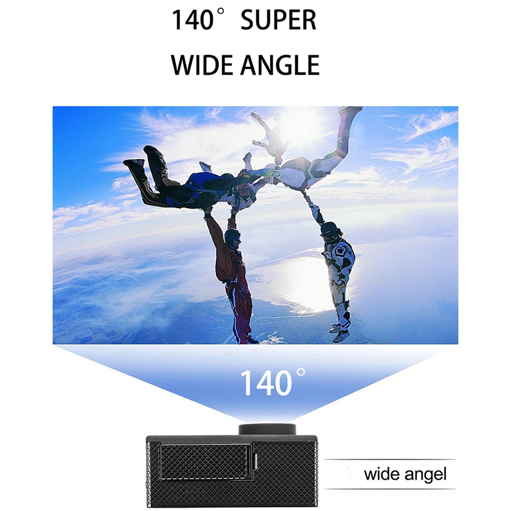  Action Camera 4K WiFi 2.0 Inch Touch Screen 140° Wide Angle Video Recording 30M Waterproof Bicycle Motorcycles Sports Cameras