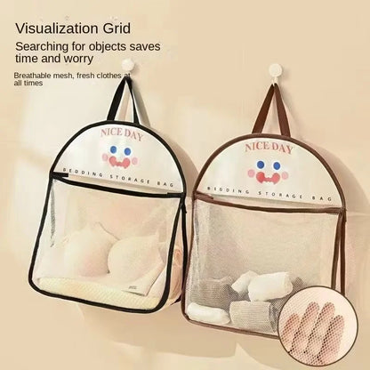 Socks Bra Storage Bag Large Capacity Breathable Mesh Bags Wall Hanging Behind The Door Bedroom Underwear Organizer Mesh Pocket