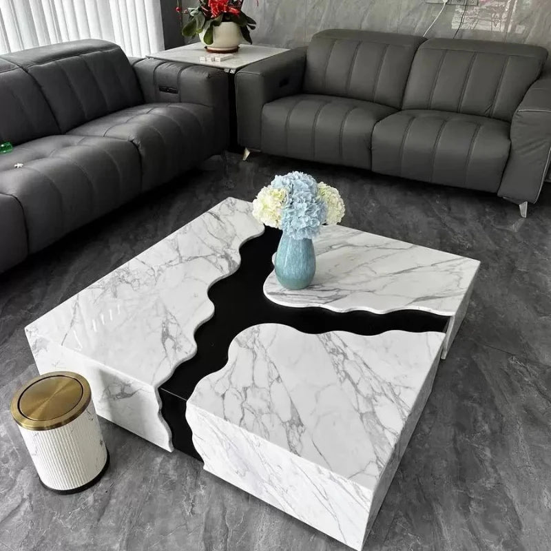 Modern Luxury Coffee Table Marble Coffee Table Living Room Home Minimalist Aesthetic Mesas De Centro Para Sala Home Furniture