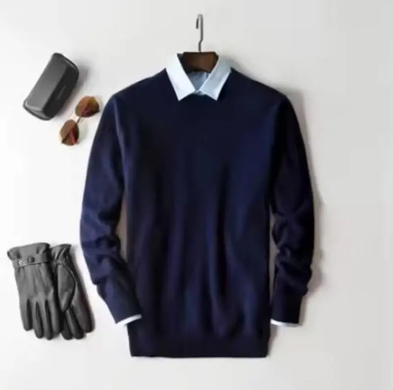 Cashmere Cotton blend sweater men pull homme 2025 autumn winter sweter clothes sueter hombre man pullover sweaters