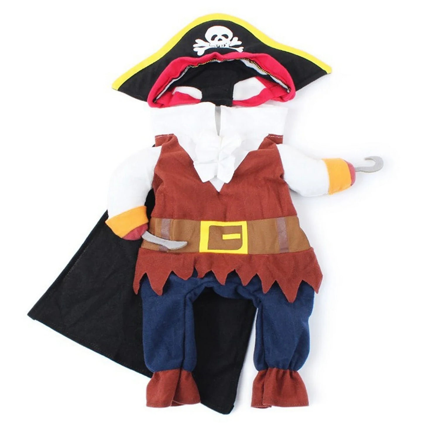 Polyester Cute Durable Pet Halloween Clothes Pirate Funny Costume Dress Up For Cats Dogs