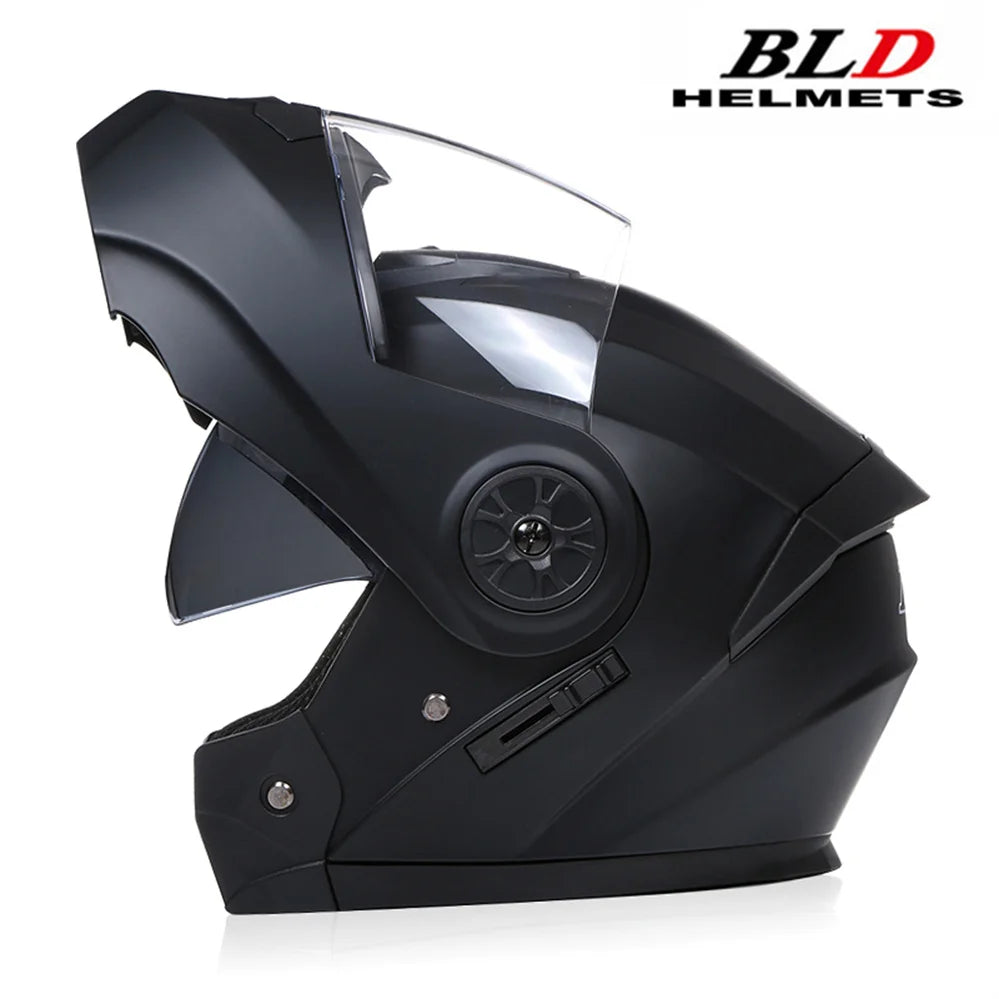 Modular Motorcycle Helmet with Double Lens & Flip Up Face Shield Professional ECE/DOT Certified Casco for All Season Riding