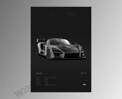 Modern Design Home Decoration Classic Popular Car Brand Motorsport Supercar Canvas Painting Wall Art Aesthetic Room Decor Poster