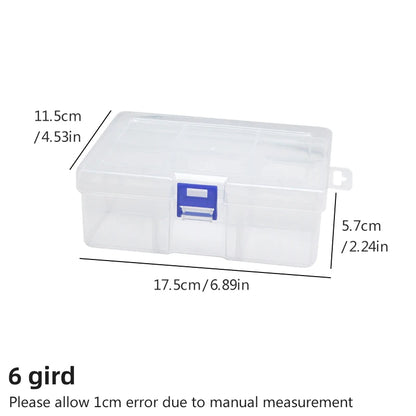 5 transparent plastic storage boxes can accommodate small items, small toys, decorations, small cards, sorted storage, not messy