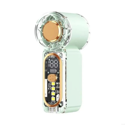 Portable 100 Gear Adjuatable Handheld Fan USB Rechargeable High Speed Pocket Fan with Led Light Mini Electric Fan Summer Use