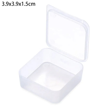 1Pcs Plastic Transparent Storage Box Small Items Sundries Jewelry Organizer Case Beads Container Pill Chip Box Tools Accessories