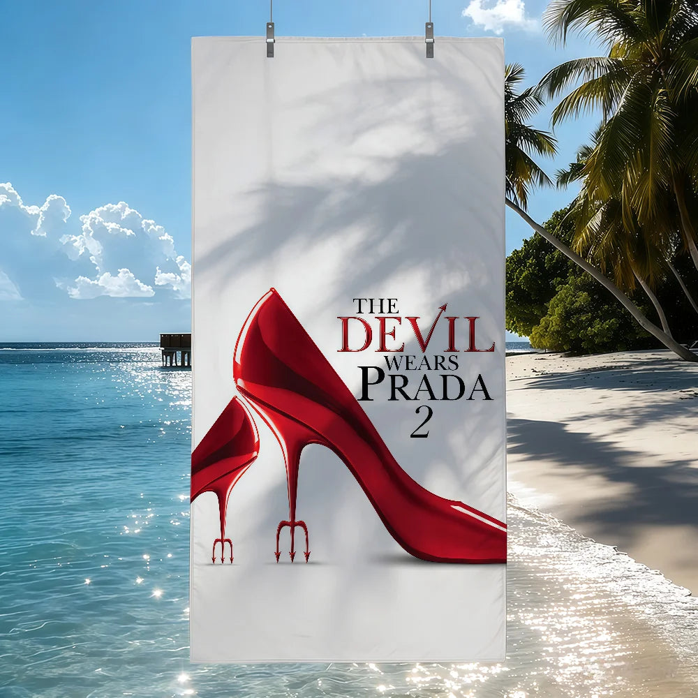 Movie The Devil Wears P-Pa-Prada-S 2 Towel Quick Drying Beach Towels Are Suitable For Swimming Pools Camping Yoga And The Gym
