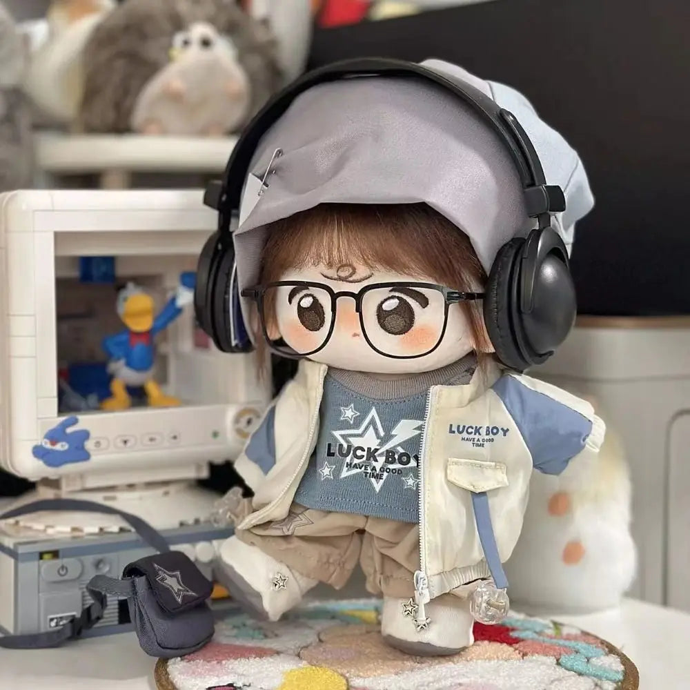 Hoodie 20cm Plush Toy Clothes Overalls Shoulder Strap Cotton Doll Clothes Sportswear Mini Plush Toy Clothes Doll Accessories