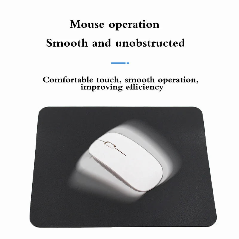 Solid Color PU Mouse Pad Non-Slip Gaming Desktop Mouse Pad Waterproof Anti-Scratch Easy To Clean Mat For Desktop Computer Laptop