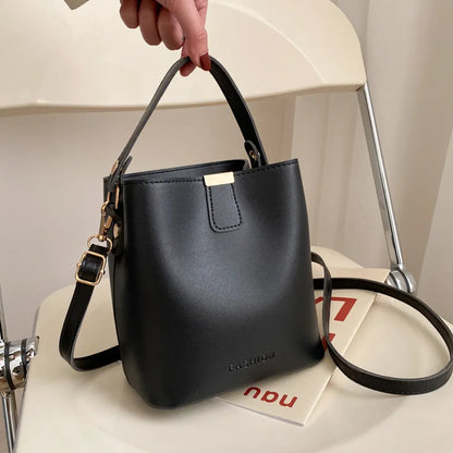 Women PU Leather Handbag Casual Tote Bag Lady Messenger Shoulder Bag Brand Design Female Totes Bolsa Black