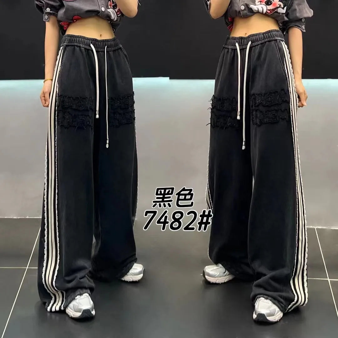 Original Design Sense Long Slacks 2025 Autumn New Fashionable Loose Casual Pants Ladies With Draped Straight Wide-Leg Trousers
