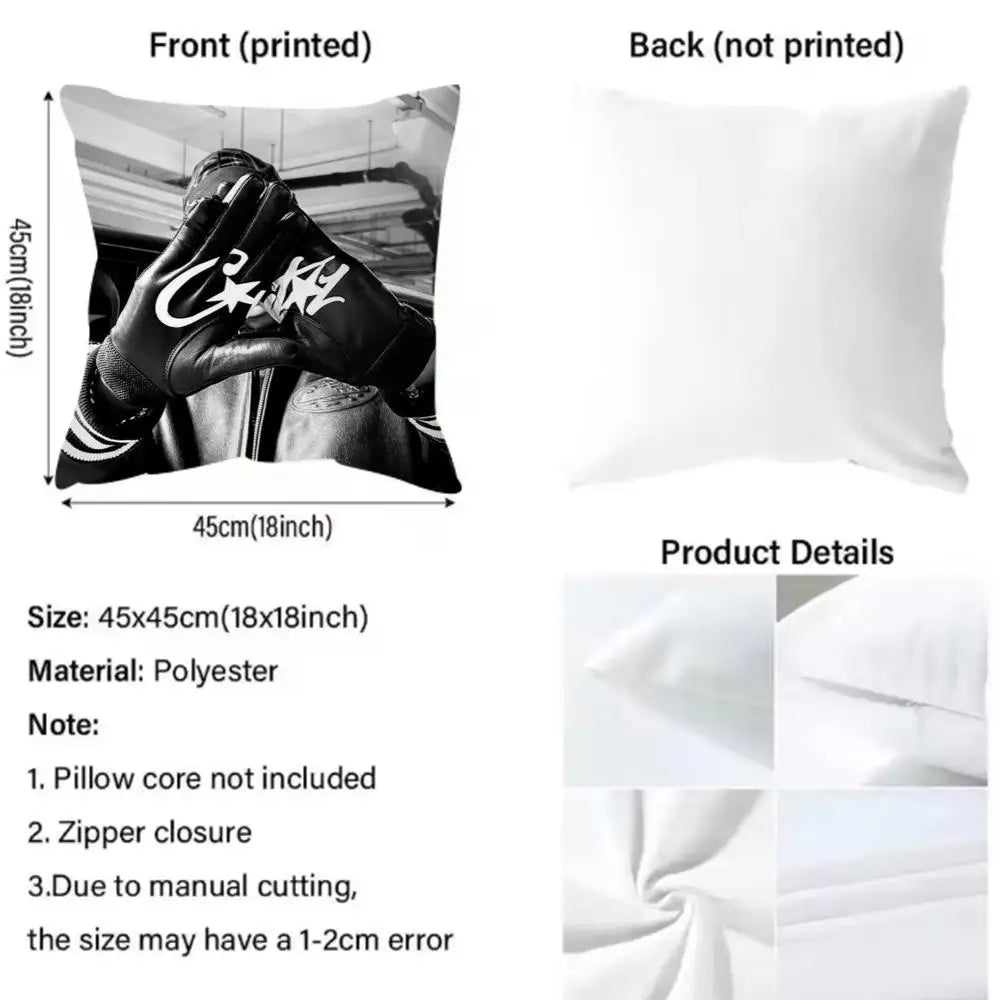 Fashion Brand C-CorteizS Cushion Cover Comfortable Reversible Pillow Cover Ideal for Car Sofa Bedroom & Beyond