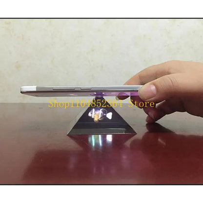 Smartphone 3D Hologram Projector 360-Degree Images 3D Projector Stands Projector Py-ramid Any Smartphones