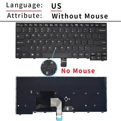 100%New US/Russian for Lenovo Thinkpad T440 T440S T431S T440P T450 T450S T460 E431 E440 L440 L450 L460 L470 Laptop Keyboard
