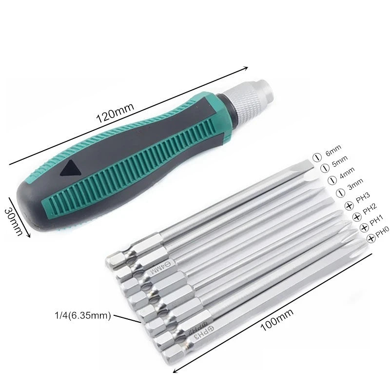 9pcs/set Screwdriver Set Slotted Phillips Screw Driver Magnetic Electrical Home Repair Hand Tool Kit